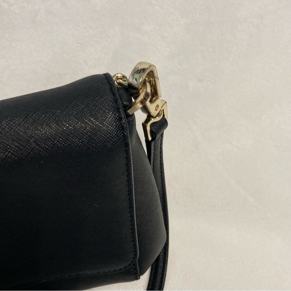 Kate Spade Laurel Way Greer Black Saffiano Leather Crossbody Shoulder Bag Purse - Picture 4 of 14